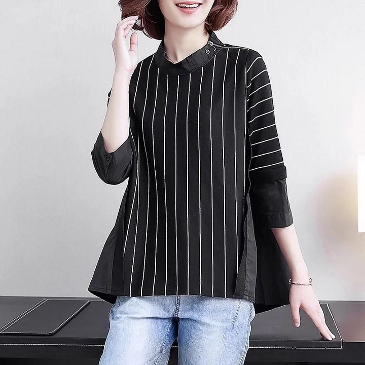 TK348-ÁO SỌC TAY LỠ BIGSIZE S-6XL