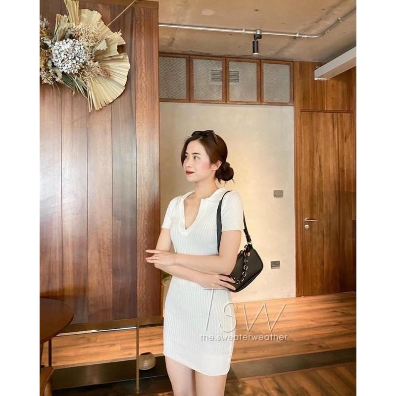 ĐẦM LEN BODY CỔ ĐỨC MỎNG