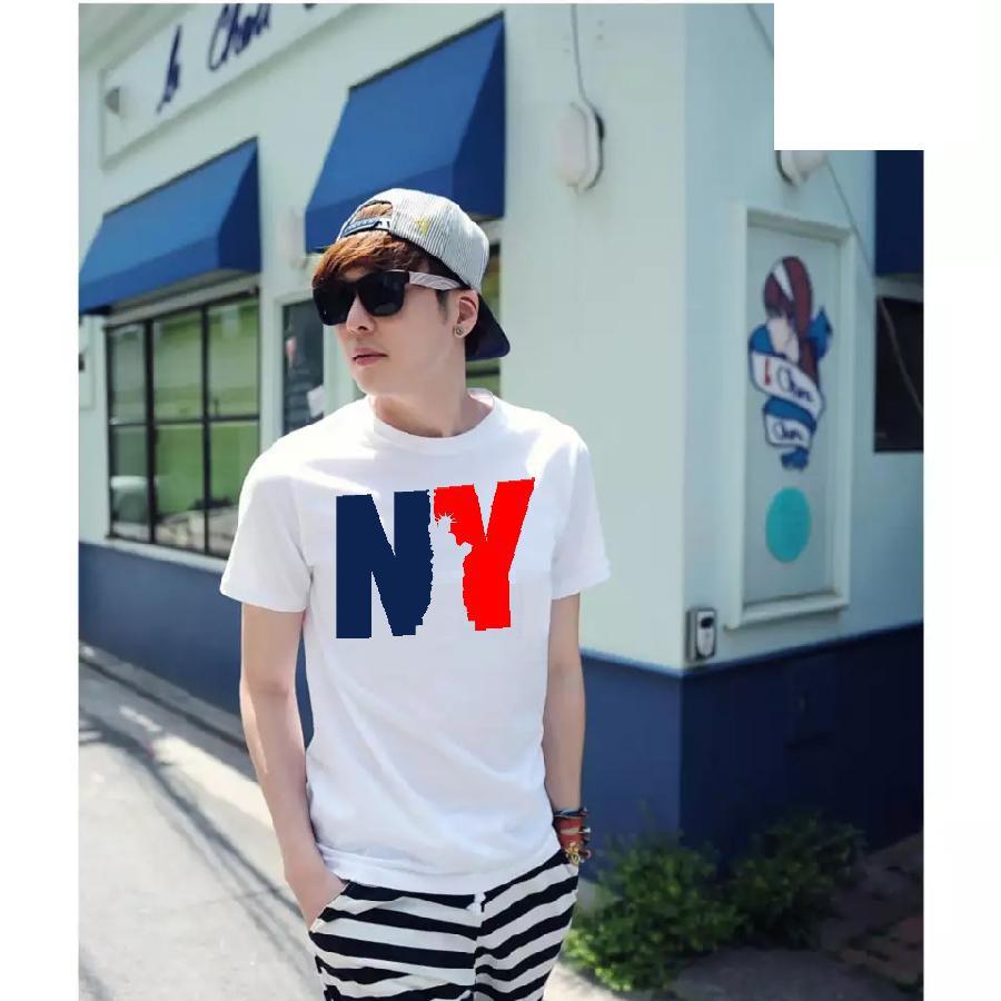 Áo thun in hình NY vải cotton 4 chiều mtt77