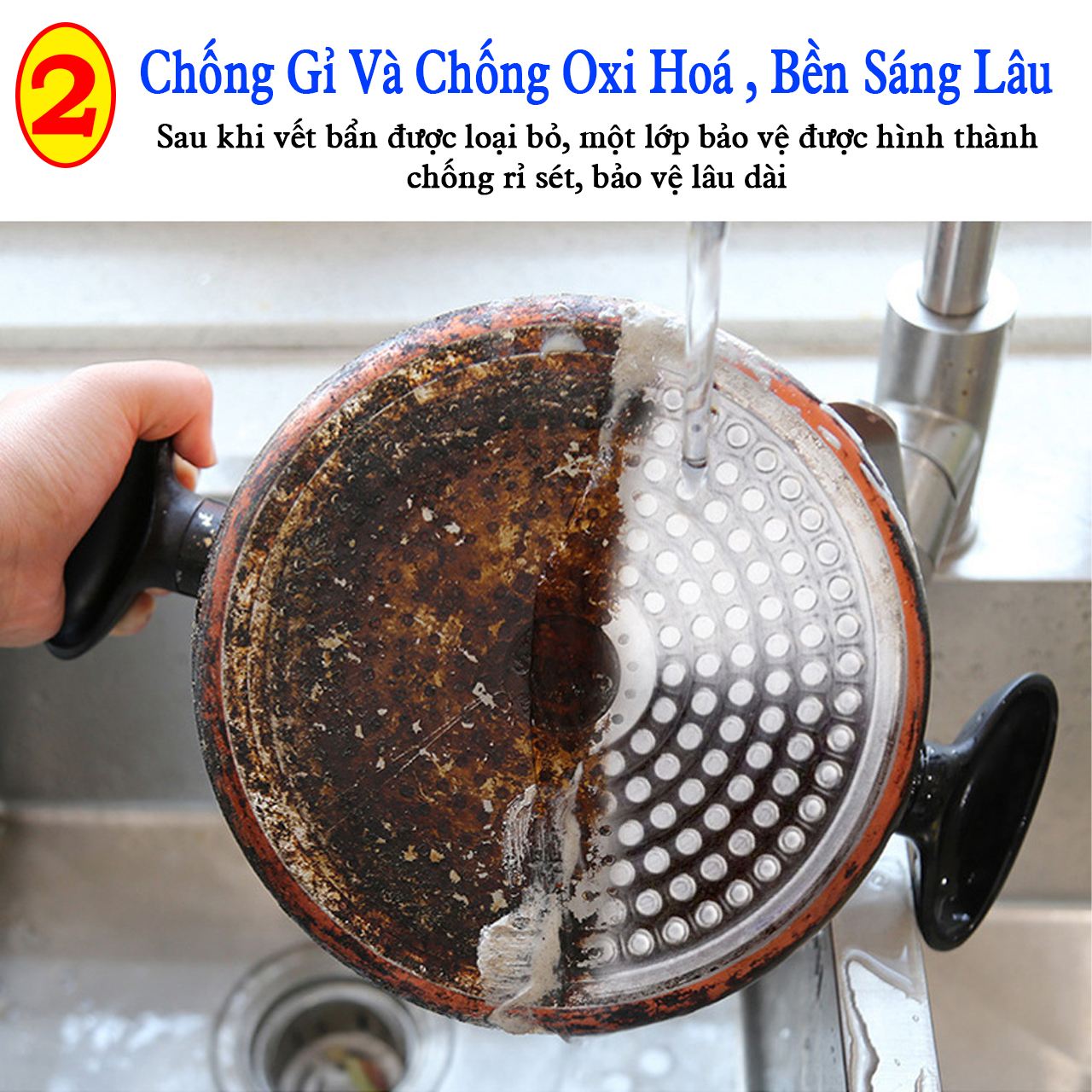 Bột cọ xoong nồi cleaner 280g giúp tẩy vết ố mảng bám vệ sinh nhà bếp đa năng