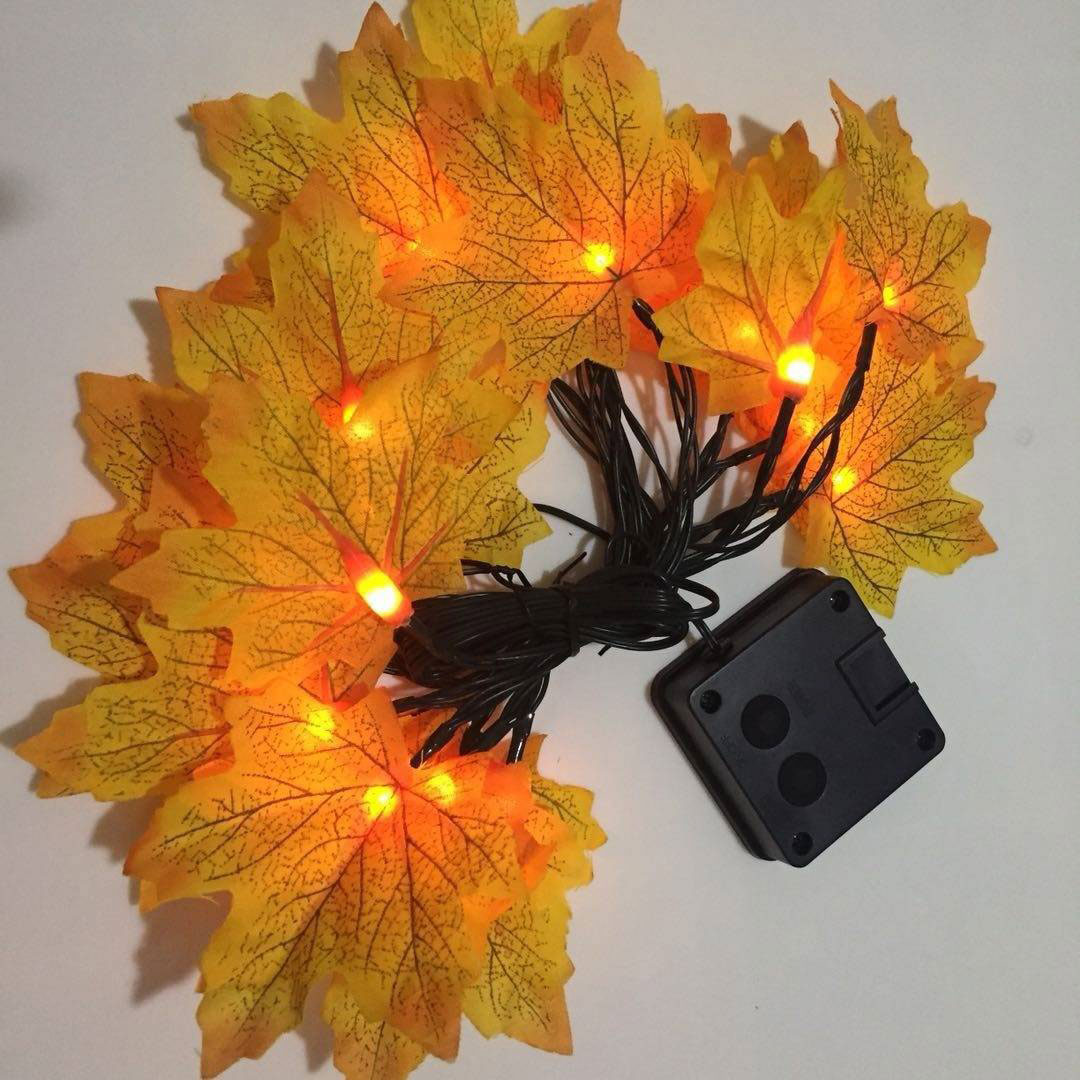 Dây đèn trang trí Maple Leaf LED String năng lượng mặt trời