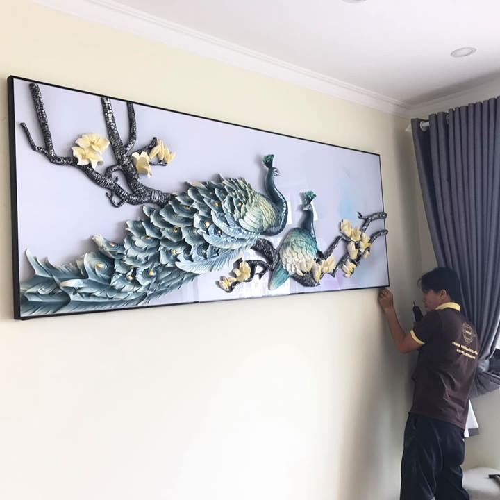 Tranh Phù Điêu Thuỷ Tinh - Công Thành Danh Toại 80X220cm