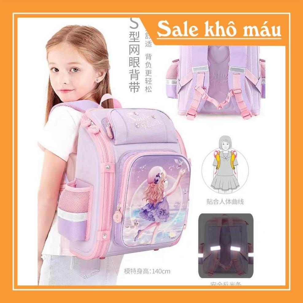 Balo chống gù lưng cho bé tiểu học CHỐNG NƯỚC Phản quang