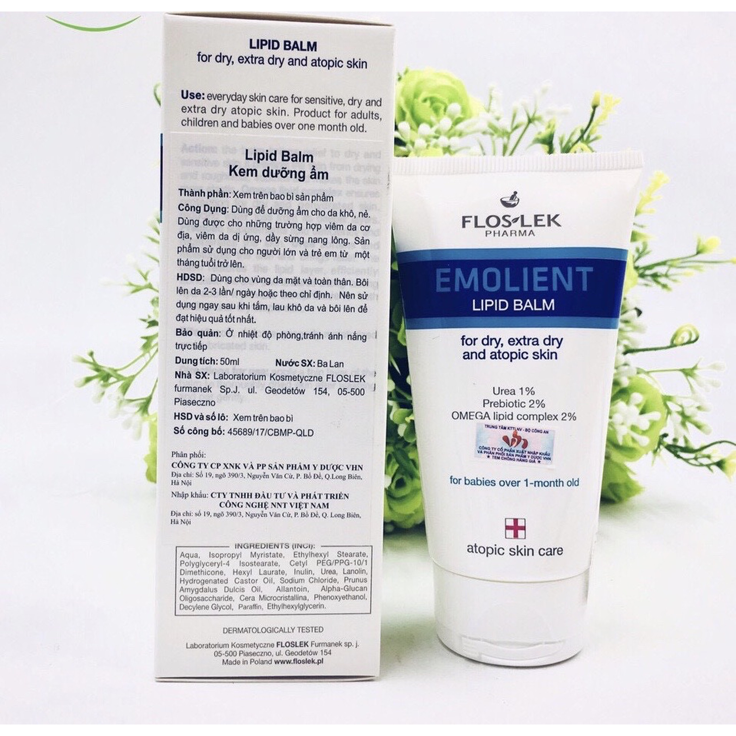 Kem dưỡng ẩm làm dịu da Floslek Lipid Balm 50ml