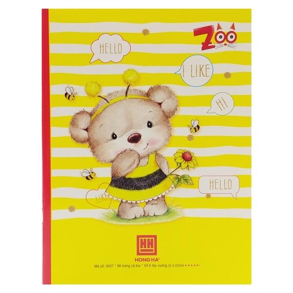 Combo 5 Tập Class Zoo - Ô Ly 96 Trang ĐL 100g/m2 - Hồng Hà 0427 (Mẫu Màu Giao Ngẫu Nhiên)