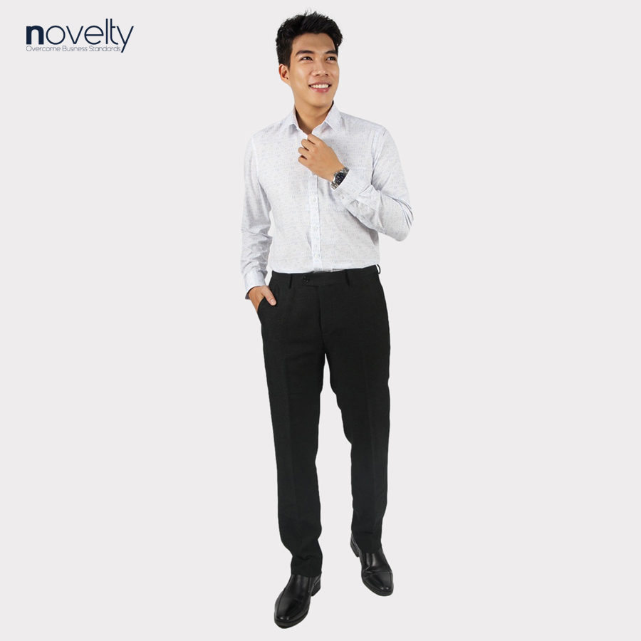 Áo sơ mi nam dài tay Novelty Regular fit hoa văn hoa văn NSMMINMCNR220947D