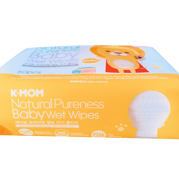 Khăn ướt cao cấp K-Mom Hàn Quốc vân nổi (80 miếng)