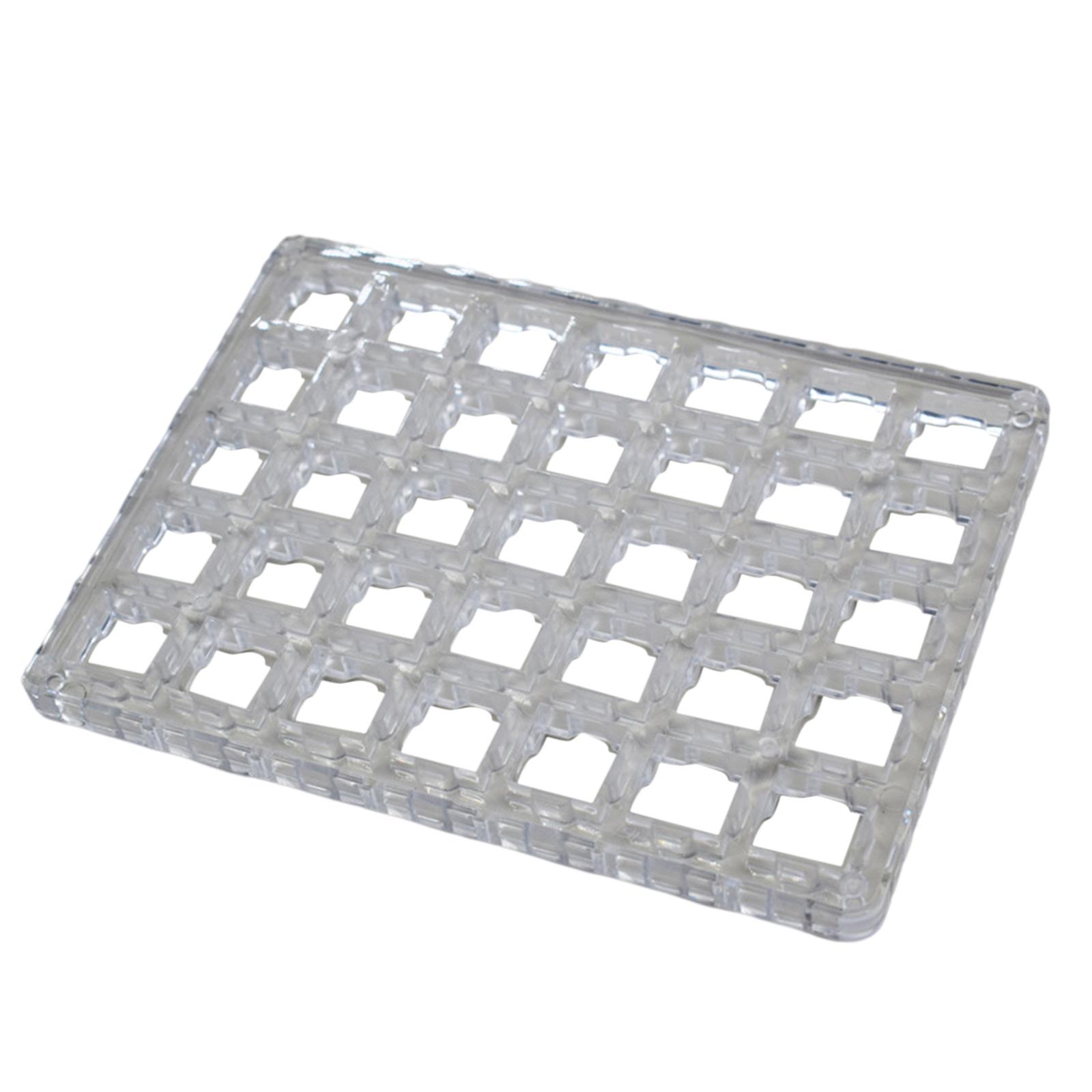 Transparent Switches Tester Base Acrylic Storage Board, for Mechanical Keyboard, DIY Tool Accessories Non-slip Fillet Design No Burr