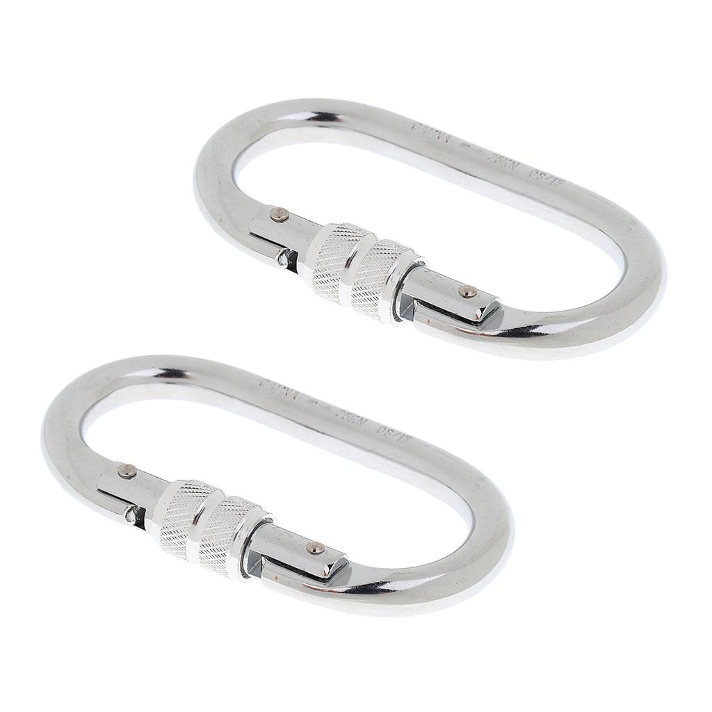 2 Mảnh 25KN Vítgate Khóa đá Leo Núi Leo Núi Carabiner
