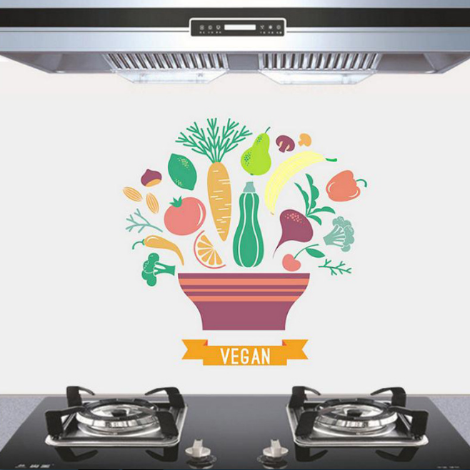 Miếng dán chống thấm nước, dầu ăn, trang trí khu vực nấu ăn 79,5x60cm