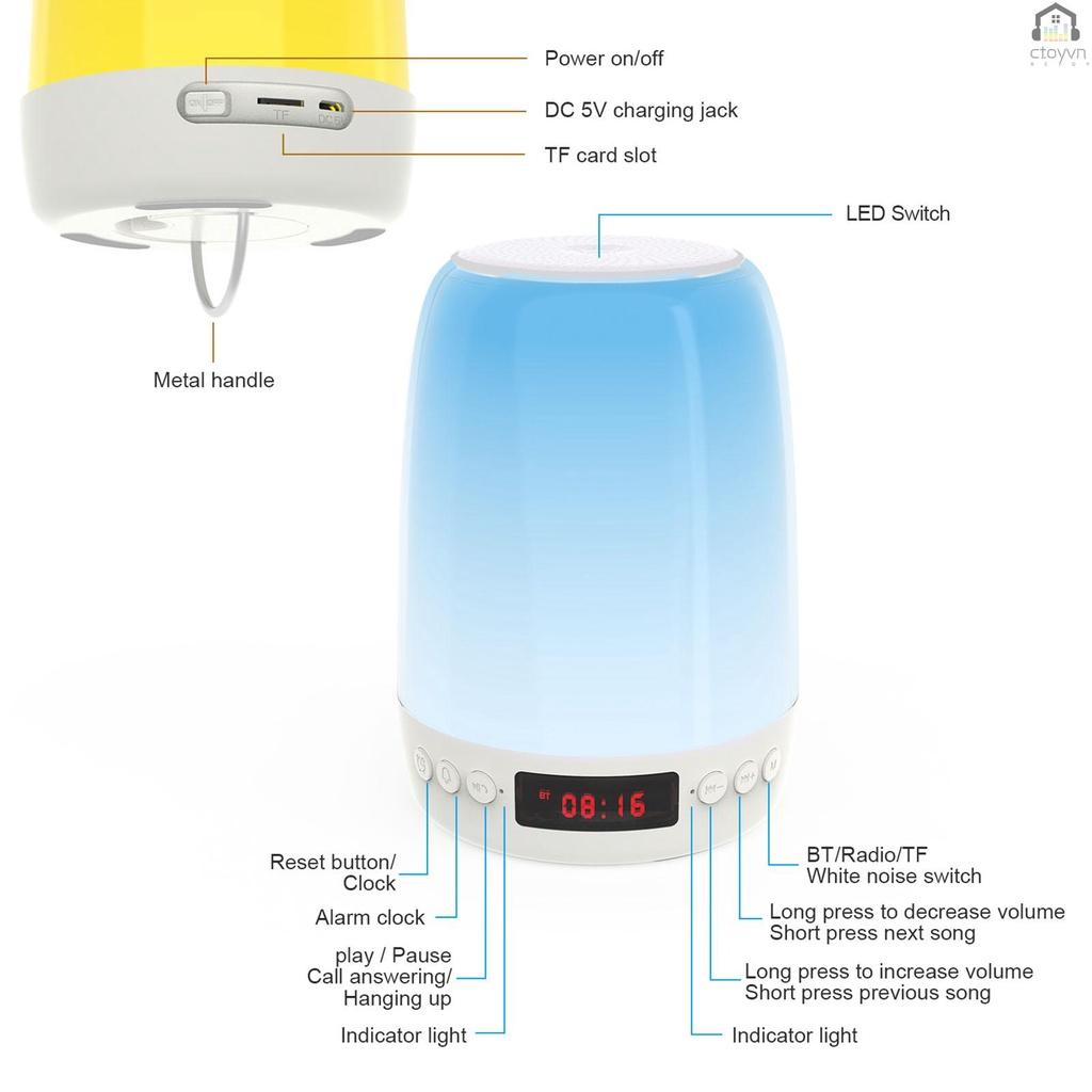 Loa không dây BT5.1 có đèn LED và micro hỗ trợ thẻ nhớ MP3