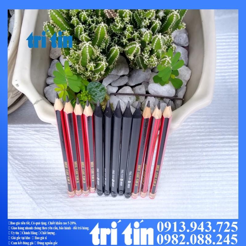 Bút chì gỗ 2B/HB thân lục giác kèm tẩy Classic BAOKE