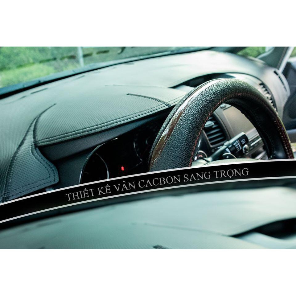 Thảm Taplo Xe Suzuki XL7 đời 2019-2021 loại da dày cao cấp 3 lớp chống trượt Da Carbon đen