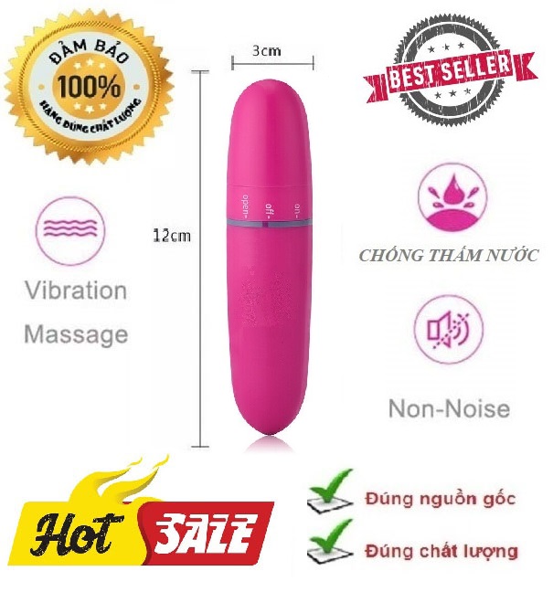 Massage Rung Tê Mát Mạnh Cầm Tay Mini (Tặng Kèm 1 SP) - Electric Mini Vibrations Massage Pen (Màu Ngẫu Nhiên)