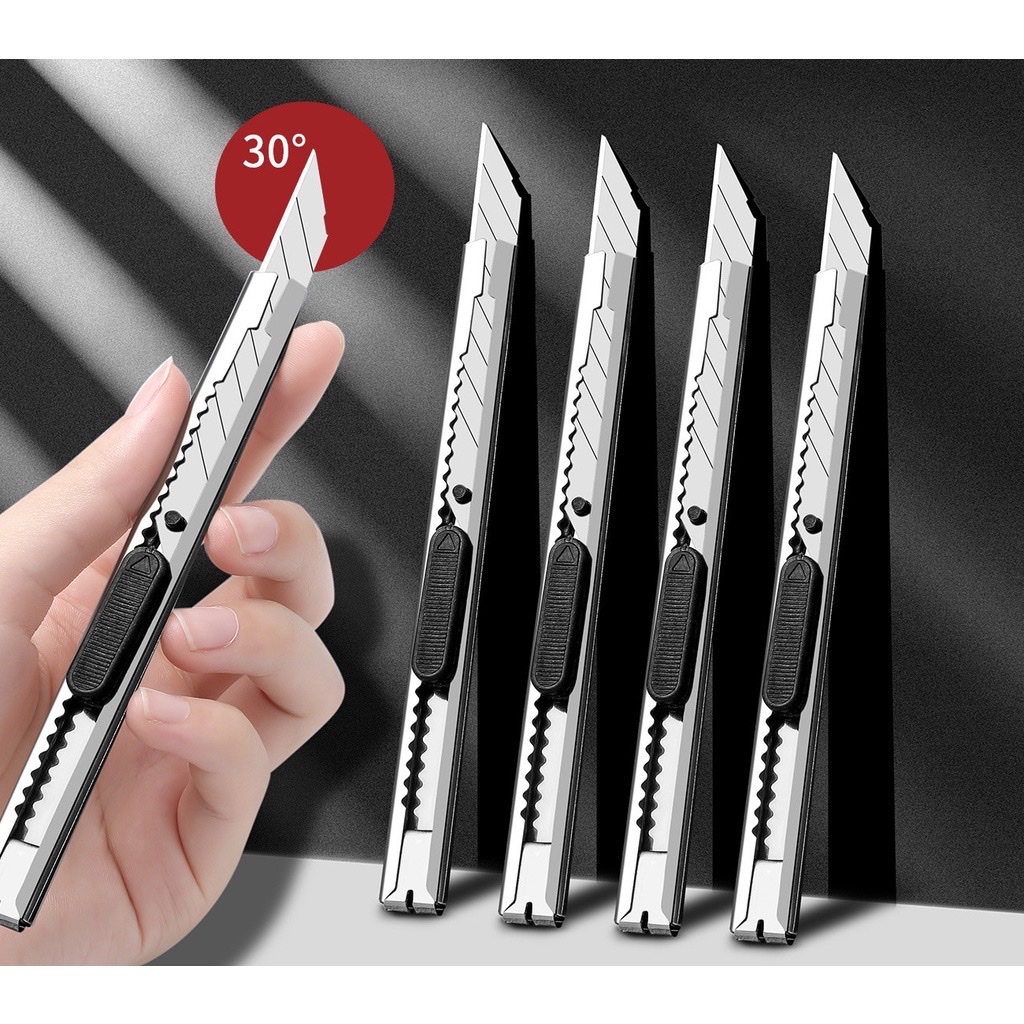 Set 20 Dao Rọc Giấy Văn Phòng Bằng Inox Không Gỉ -Dao Rọc Giấy Mini, Nhỏ Gọn
