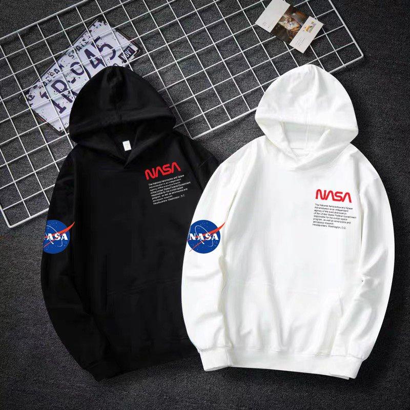Áo hoodie nỉ bông nam nữ unisex dài tay in hình NASA, áo nỉ nam phom rộng in hình hoạ tiết NASA