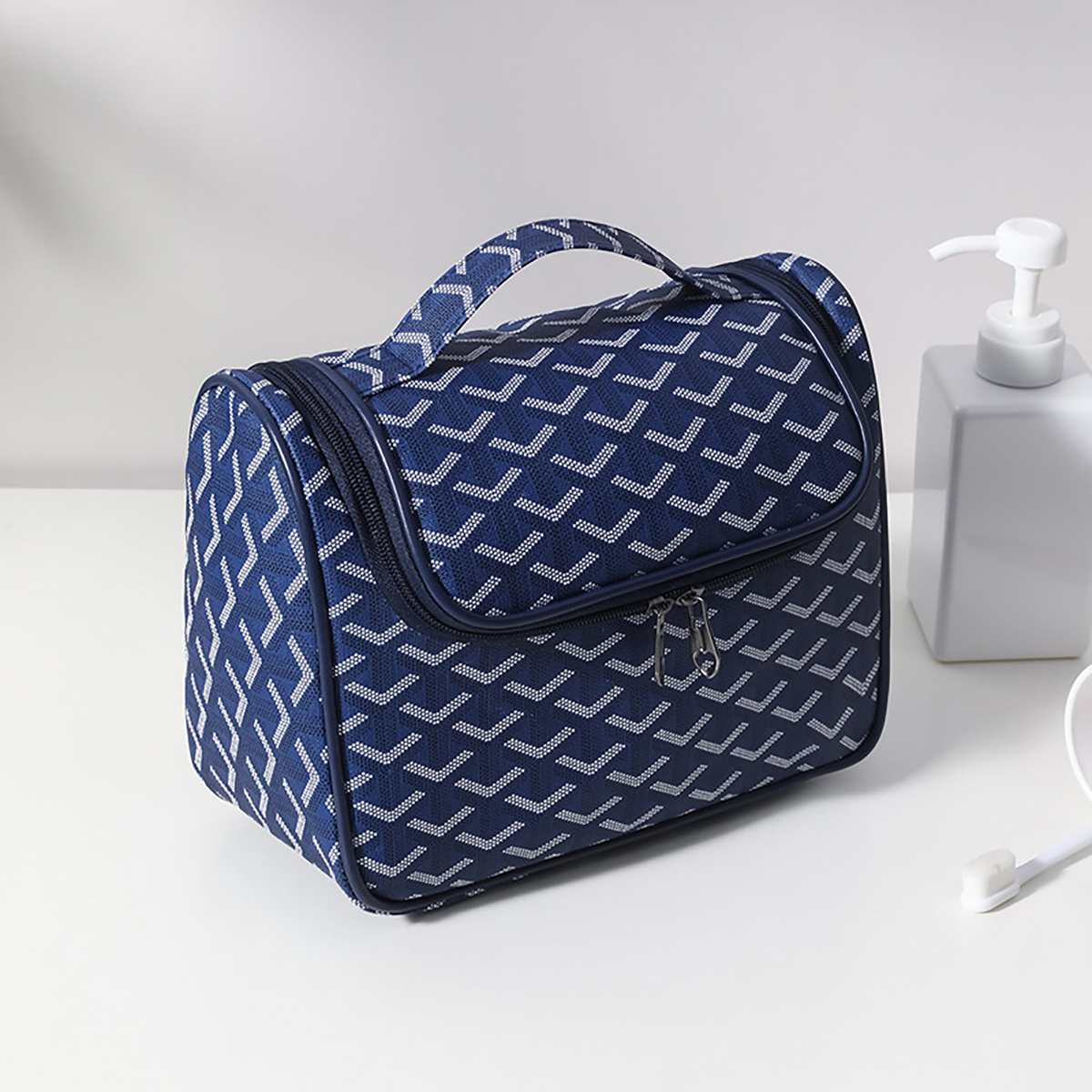 Túi SmileBox da PU đựng mỹ phẩm treo nhà tắm toilet nhiều ngăn đựng vật dụng cá nhân du lịch - Hàng chính hãng