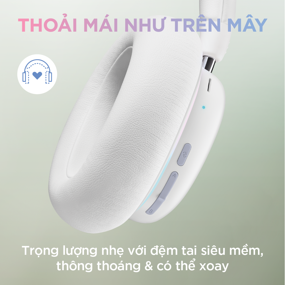 Tai nghe gaming không dây Logitech G735 Bluetooth & Lightspeed, RGB, tương thích PC, Mac, sạc USB-C - Hàng Chính Hãng