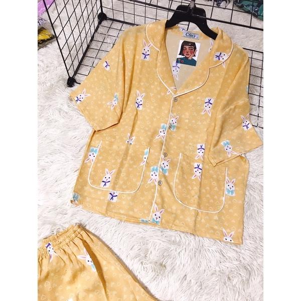 Bộ Pyjama Lụa Mango mềm mịn thiết kế xinh xắn