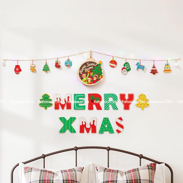 Dây Hình Gỗ Treo Tường Trang Trí Giáng Sinh - Bách Mộc - Home Sweet Home