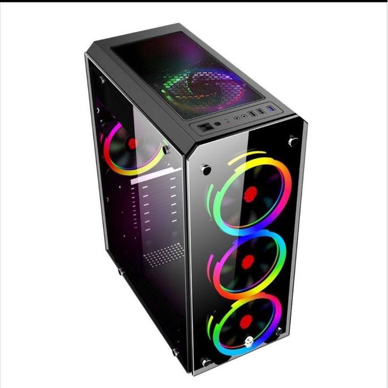 Vỏ Case Xigmatek NYX Kèm 3 Fan LED 5 Màu M-ATX, 2 mặt kính cường lực 3 quạt tản nhiệt +ốc vít