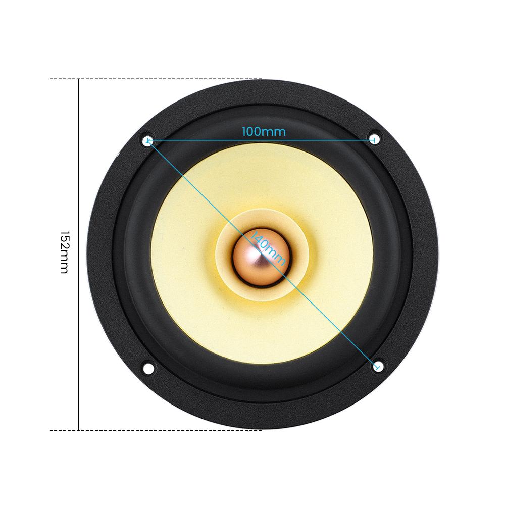 AIYIMA 1 Cái 5.25 Inch Toàn Dải Âm Thanh Loa 4 8 Ohm 50W Nhôm Nón Bullet Loa Kệ Sách HIFI Loa Rạp Hát Tại Nhà Color: 8 Ohm Speaker