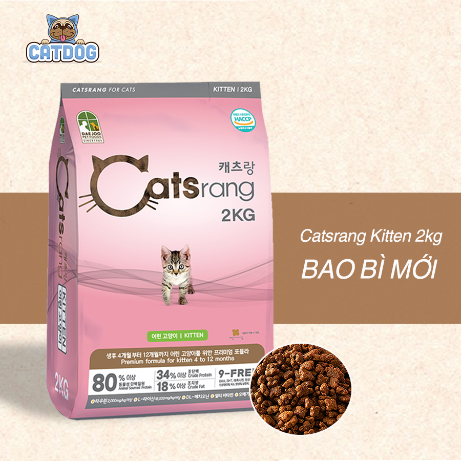 [ 2KG ] - Thức ăn hạt cho mèo nhỏ CATSRANG KITTEN