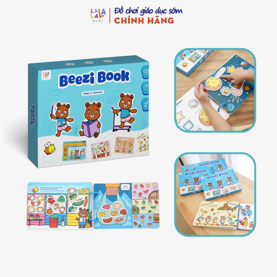Học Liệu Montessori Bóc Dán Sách Dán Thông Minh Cho Bé Song Ngữ Anh Việt Nhiều Chủ Đề Đa Dạng