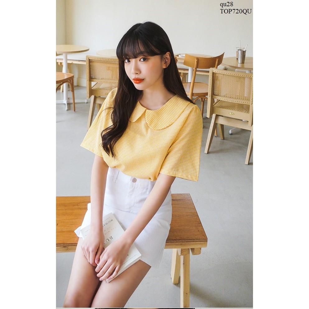 TOP636 ÁO SƠ MI NỮ CỔ SEN