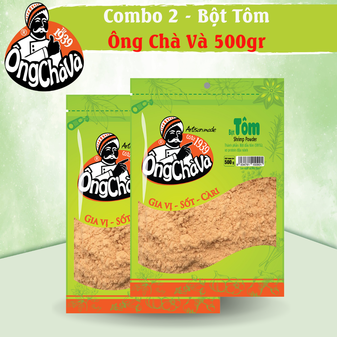 Combo 2 Túi Bột Tôm Ông Chà Và 500g (Shrimp Powder)