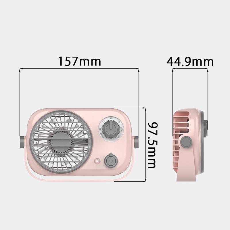 JIASHI Quạt Điện Mini Cầm Tay Kiểu retro Không Ồn Để Bàn Hàng nhập khẩu
