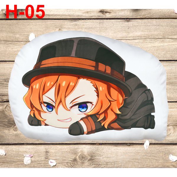 gấu ôm Bungo stray dog 2 mặt ảnh 22-50cm/ gối ngủ anime bungo stray dog