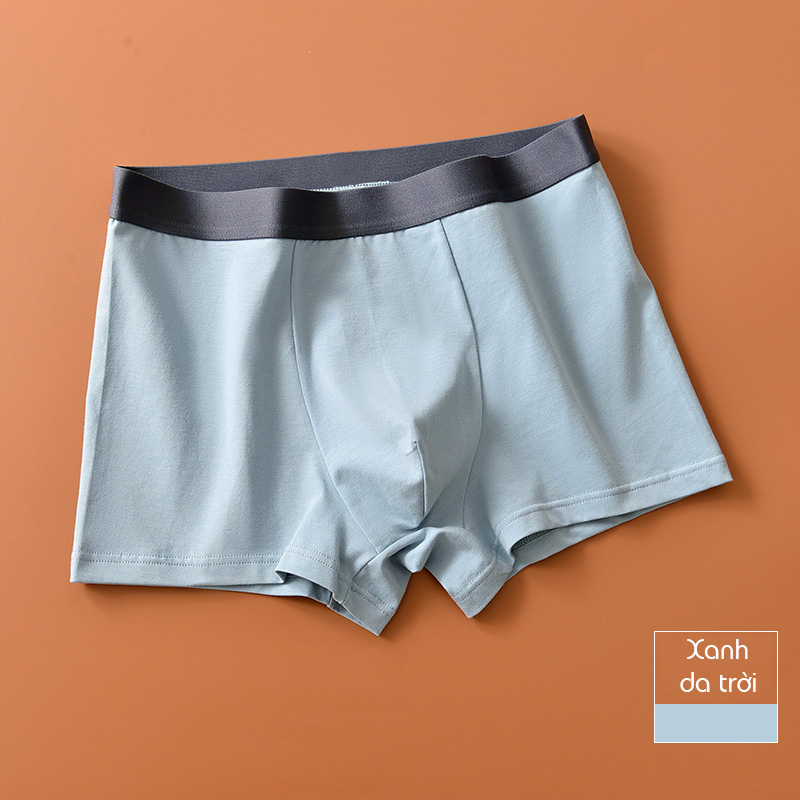 Quần boxer nam cotton mịn mỏng thoáng khí co giãn tốt cao cấp, quần lót nam, sịp cotton trẻ trung K117