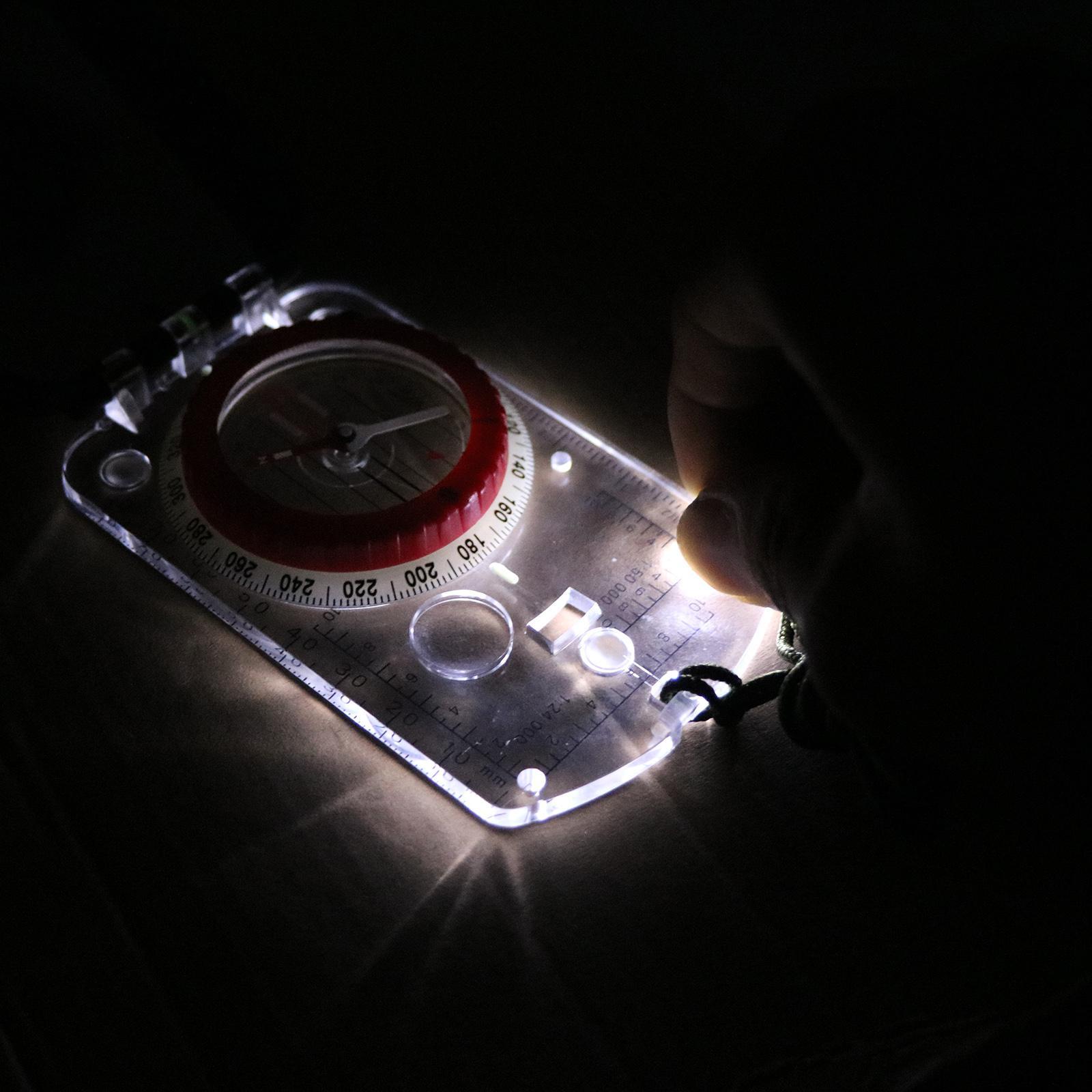 Pocket Compass Scale  Ruler Outdoor Camping Survival Mountaineering