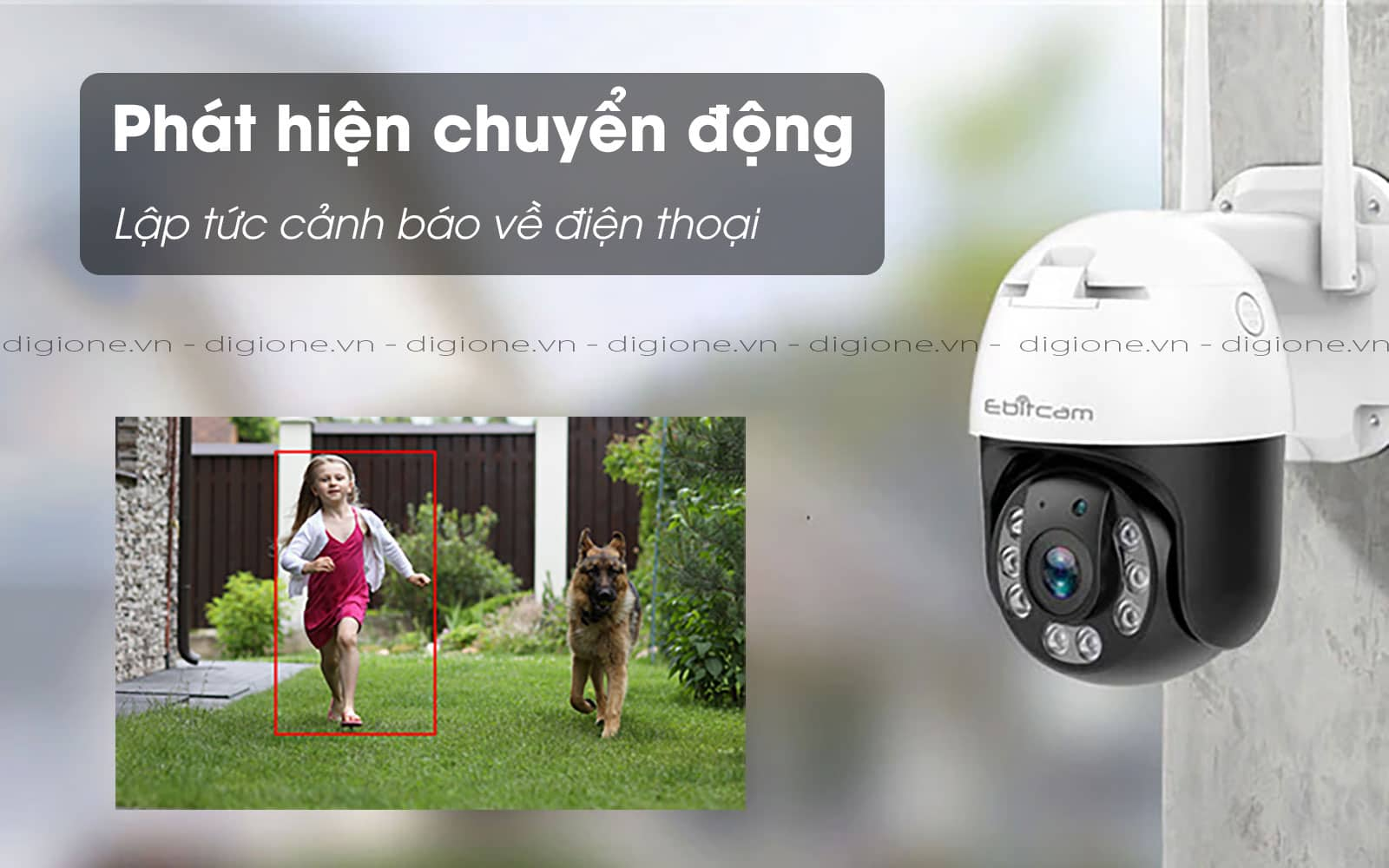 Camera dùng sim 4G EBITCAM xoay 360 độ ngoài trời đàm thoại 2 chiều ET843 - Hàng chính hãng