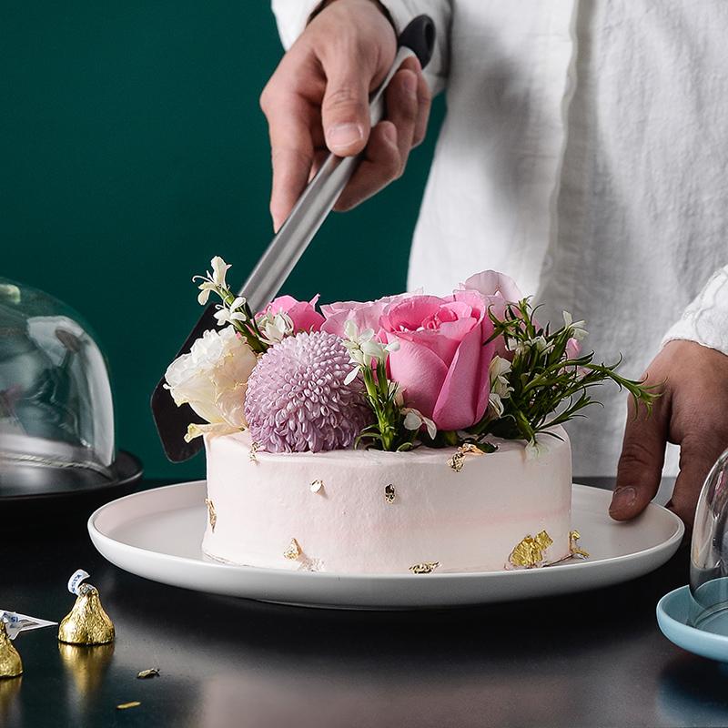 Sáng Tạo Gốm Sứ Bánh Chảo Kính Tráng Miệng Màn Hình Khay Trang Trí Bánh Dụng Cụ Bánh Đứng Bộ Nhà Bếp Viện Trợ Phụ Kiện