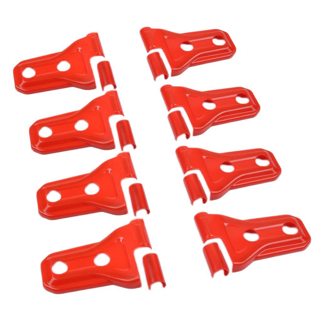 Fit for 07-18 Wrangler JL 4dr Red ABS Door Hinge Cover Protector Trim
