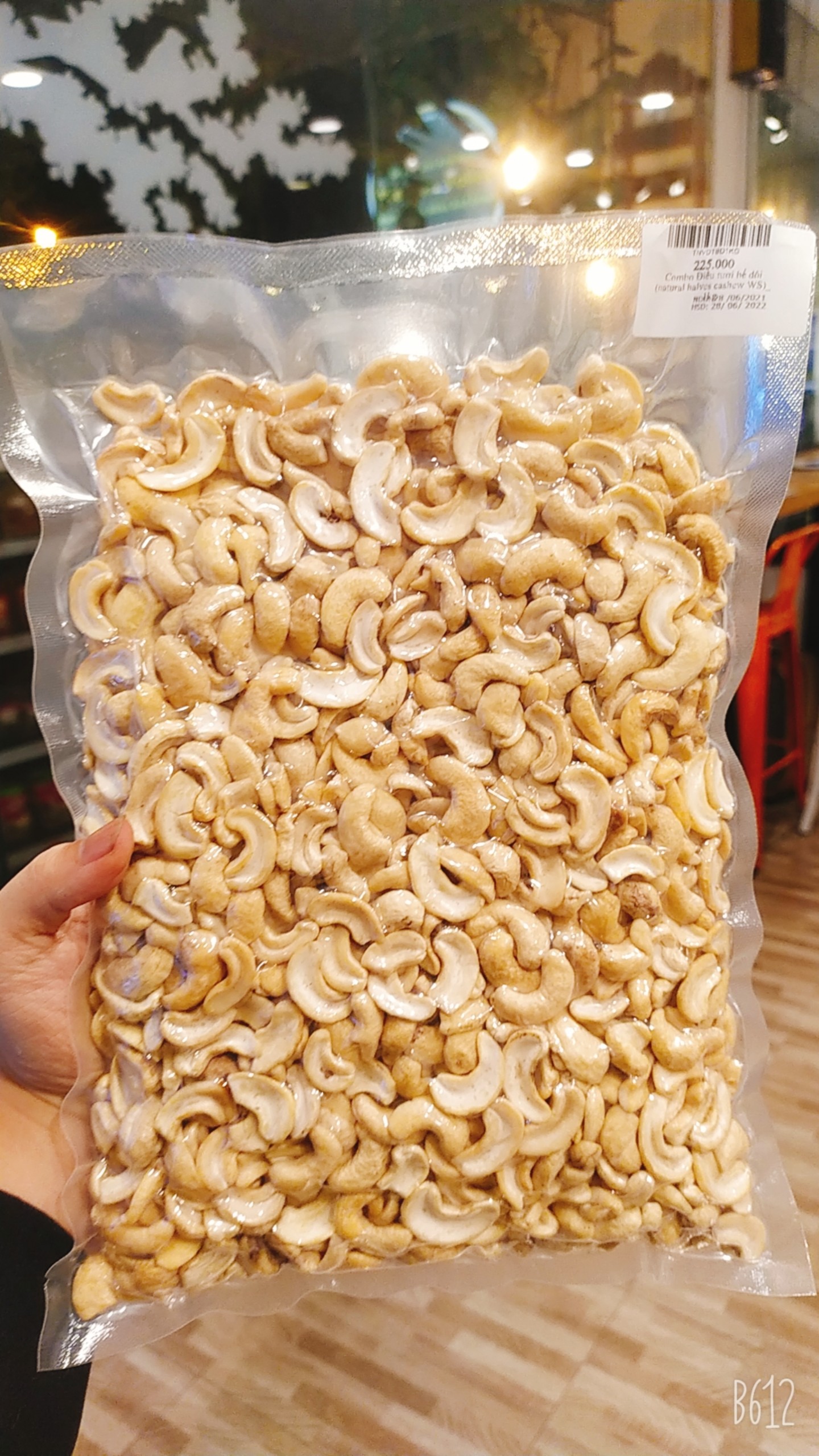 Điều tươi bể đôi (natural halves cashew WS)_ 500gr