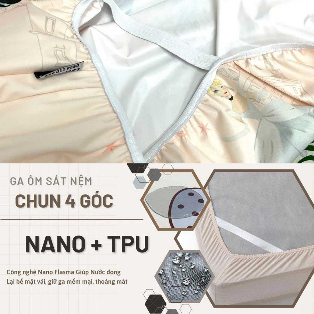 Ga chống thấm Cotton công chúa chống thấm tuyệt đối, không hầm bí nóng