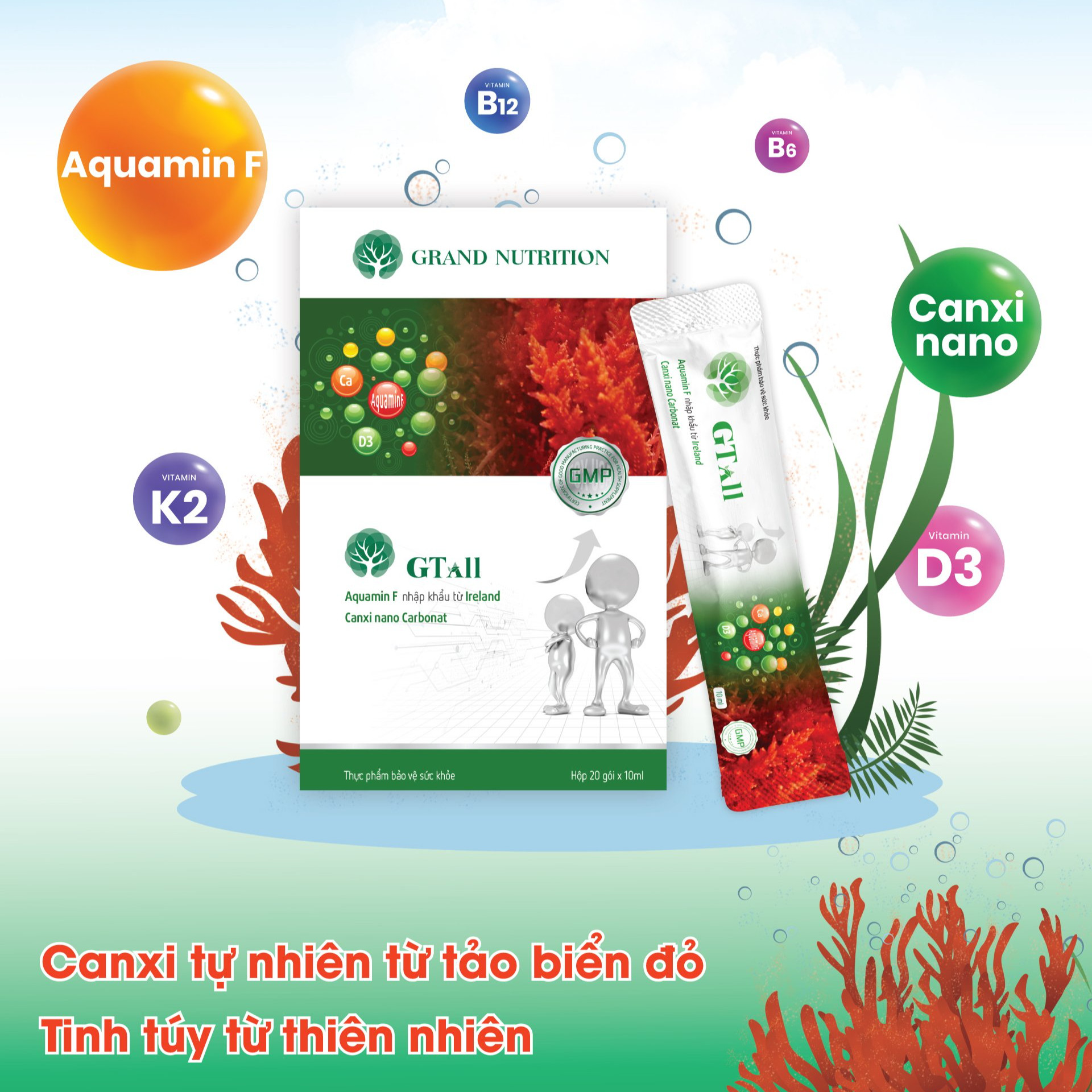 Combo 3 hộp Nước tăng chiều cao GTall - Càng uống càng cao