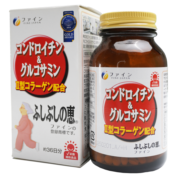 Viên Uống Hỗ Trợ Xương Khớp Glucosamine và Chondroitin Fine Japan - Nhật Bản