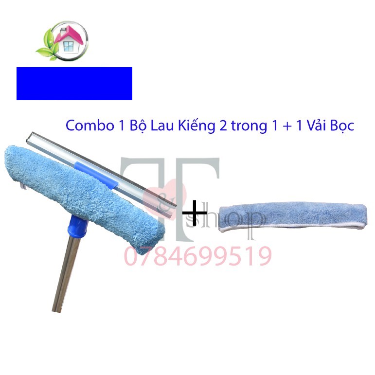 Bộ đầu gạt và lau khô kính 2 món (Thay thế cho bộ cây lau kính)