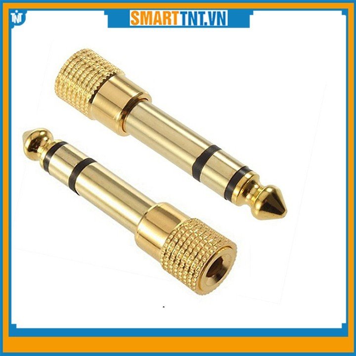 Jack đầu chuyển 3.5 ra 6.5 mạ vàng - Đầu chuyển cho tai nghe mic đàn Guitar điện new