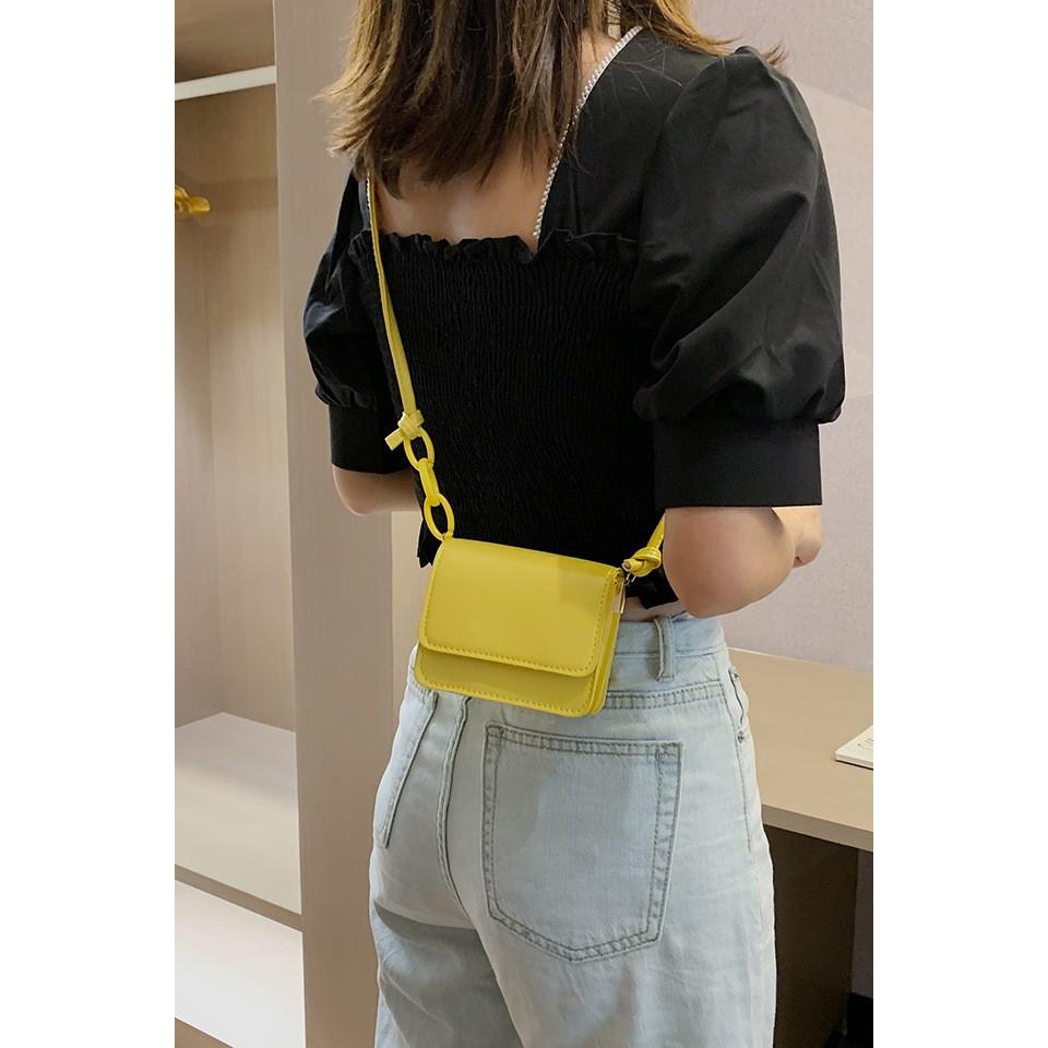 Túi Xách Nữ 50K - TÚI ĐEO CHÉO DÂY PHA XÍCH ULZZANG CÁ TÍNH KT 12CM TD04