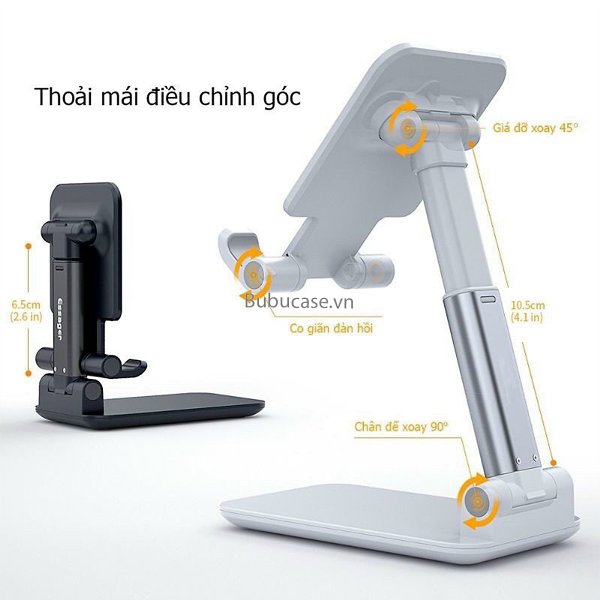 Giá Đỡ Điện Thoại / Máy Tính Bảng - Khung Gấp Gọn Chắc Chắn - Điều Chỉnh Tự Do Góc Độ Rộng Dễ Sử Dụng