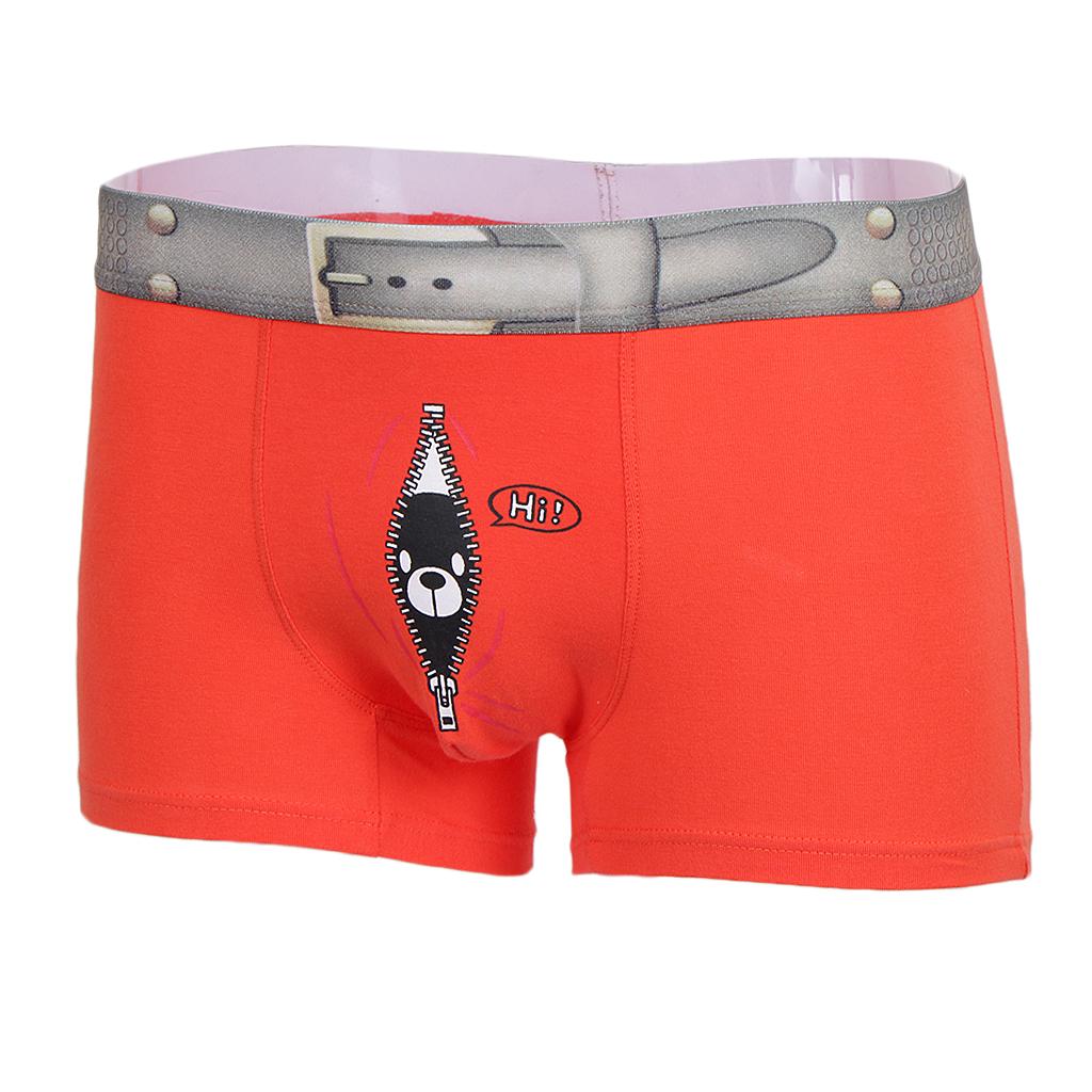 Fashion Men's Fun Bear Print Boxers Underwear Bulge Pouch Underpants Shorts M - XL