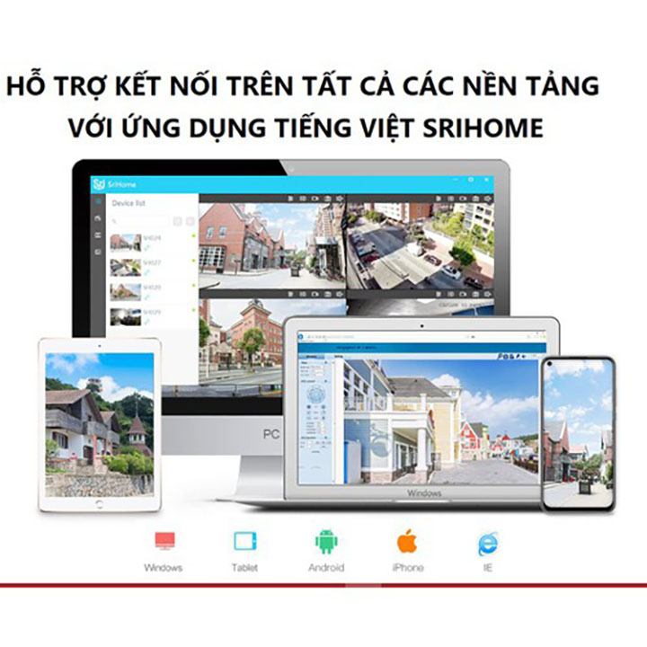 Camera wifi srihome Sh027 ngoài trời trời độ phân giản 2.0Mpx - FullHD 1080P , đàm thoại 2 chiều