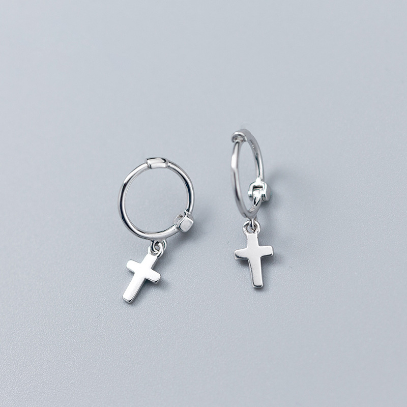 Bông Tai Nữ | Bông Tai Nữ Bạc S925 Thánh Giá Nhỏ Cực Xinh B2531 - Bảo Ngọc Jewelry