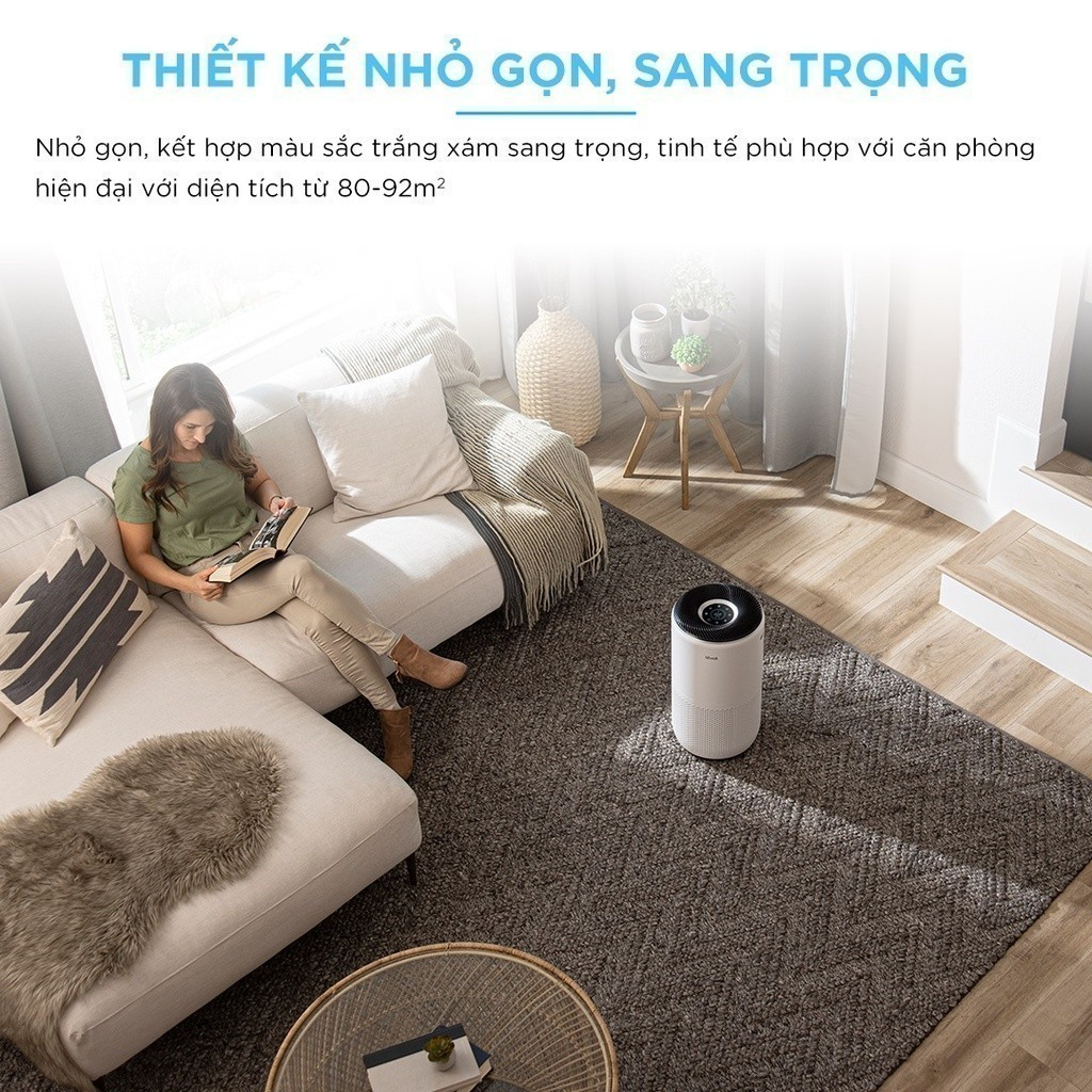 Máy lọc không khí Levoit 400S - Diện tích 92m2, Bộ lọc HEPA 13 - Hàng chính hãng