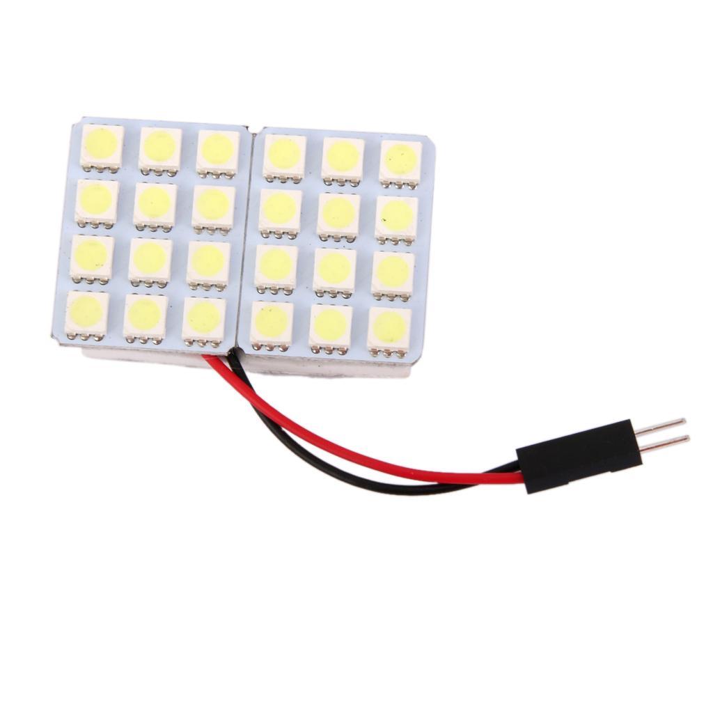 Car Interior LED 24SMD Panel T10 Dome Bulb BA9S Festoon Trailer Light White